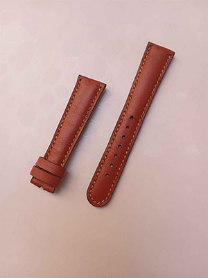 بند ساعت چرم گاوی قهوه ای